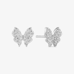 Sif Jakobs Sterling Silver Farfalla Cubic Zirconia Butterfly Stud Earrings SJ-E2700-CZ