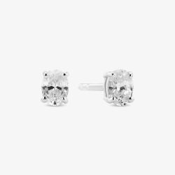 Sif Jakobs Sterling Silver Ovale Cubic Zirconia Stud Earring SJ-E2744-CZ