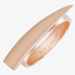 Sif Jakobs Ladies Rose Gold-Plated 'Pila Pianura' Graduated Ring SJ-R1010-RG