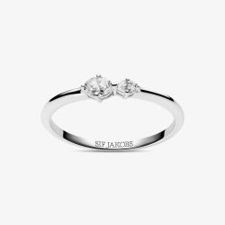 Sif Jakobs Sterling Silver Ovale Due Cubic Zirconia Ring SJ-R2745-CZ