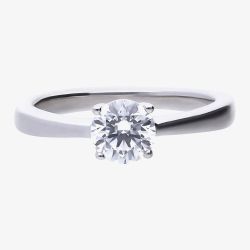 Diamonfire Sterling Silver 1.00ct Round Cubic Zirconia Ring R3752