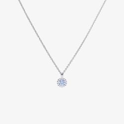 Diamonfire Silver Round Blue Cubic Zirconia Cluster Pendant Necklace P4780