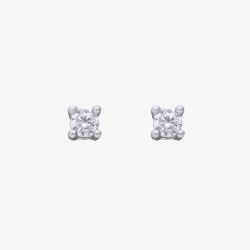 Diamonfire Silver 2mm Cubic Zirconia Stud Earrings E6304