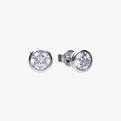 Diamonfire Silver 0.75ct Round Cubic Zirconia Stud Earrings E6626