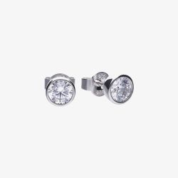 Diamonfire Silver 0.50ct Round Cubic Zirconia Stud Earrings E6628