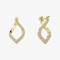 Diamonfire Gold Plated Cubic Zirconia Twist Earrings E6709