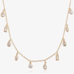 Olivia Burton Classic Crystal Gold-Tone Charm Necklace OBJCON100