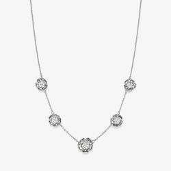 Olivia Burton Siganture Tudor Rose Silver Tone Necklace 24100251