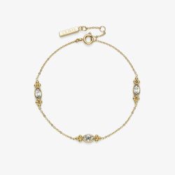 Olivia Burton Classic Dainty Gold Plated Crystal Bracelet 24100280