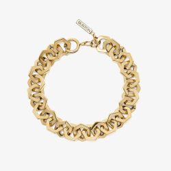 Olivia Burton Signature Gold Plated Honeycomb Link Chain Bracelet 24100089