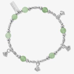 ChloBo Manifest Love Silver Aventurine Bead Bracelet SBAFO3420