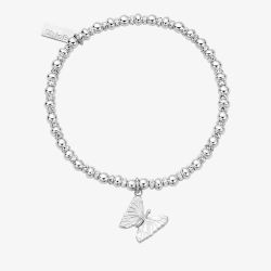 ChloBo Ladies Silver Didi Sparkle Butterfly Bracelet SBDS3318