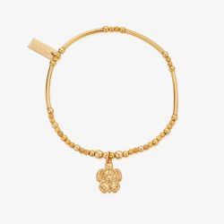 ChloBo Treasures Of Bali Sheltered Glow 18ct Yellow Gold Plated Turtle Charm Bracelet GBFBMN3505