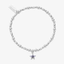 ChloBo Sterling Silver February Birthstone Bracelet SBBCB3482