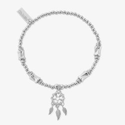 ChloBo Silver Cute Charm Chunky Twist Dream Catcher Bracelet SBCCCT3290