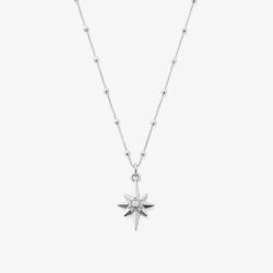 ChloBo Sterling Silver Bobble Chain Lucky Star Necklace SNBB2066