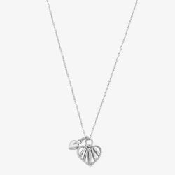 ChloBo Silver Tiny Twisted Rope Chain Loving Hearts Necklace SNTRC33441199