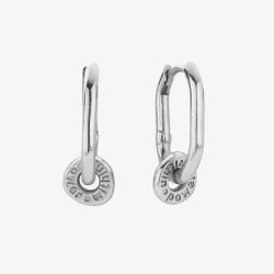 ChloBo Silver Power Within Oval Hoops Earrings SEH3460