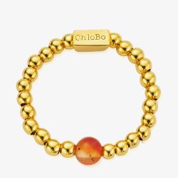 ChloBo Fearless Light 18ct Gold Plated & Sodalite Mini Ring GR_FA