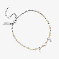 ChloBo Treasures Of Bali Elephant Enchantment Sterling Silver Multi Stone Beaded Anklet SANAP12014038