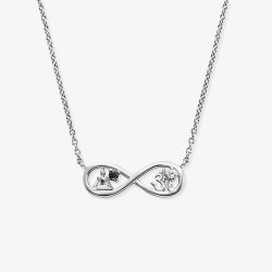 Angel Whisperer Silver Cubic Zirconia Infinity Necklace ERN-YIYAINFINITY-ZI