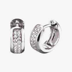 Angel Whisperer Cubic Zirconia Anna Hoop Earrings ERE-ANNA-ZI-CR