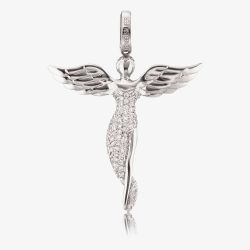 Angel Whisperer Silver Guardian Angel Loose Pendant ERP-ANGEL-S
