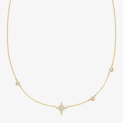 Ania Haie Miss Dainty 14ct Gold Plated Cubic Zirconia Star Necklace N065-02G