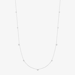 Ania Haie Miss Dainty Sterling Silver Multi Cubic Zirconia Station Necklace N065-06H