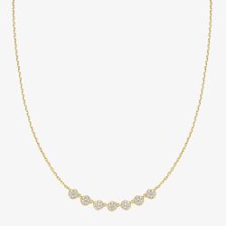 Ania Haie Miss Dainty 14ct Gold Plated Multi Pave Cubic Zirconia Necklace N065-07G