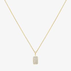 Ania Haie Sunny Sparkler 14ct Gold Plate Pave Pendant Necklace N064-01G