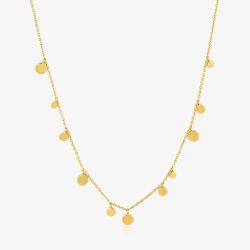 Ania Haie Geometry Class 14ct Gold Plated Multi Disc Necklace N005-01G