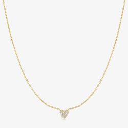 Ania Haie Starlit Drops 14ct Gold Plated Pave Heart Necklace N074-01G