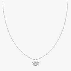 Ania Haie Sterling Silver Cubic Zirconia Organic Pebble Pendant N076-03H