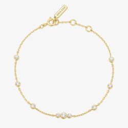 Ania Haie Miss Dainty 14ct Gold Plated Multi Cubic Zirconia Bracelet B065-03G