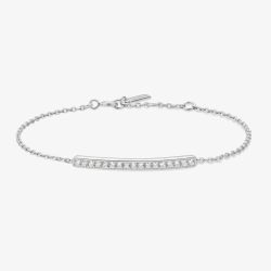 Ania Haie Vogue Maven Sterling Silver Pave Bar Bracelet B062-02H