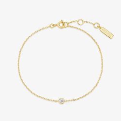 Ania Haie Vogue Maven 14ct Gold Plated Sparkle Bezel Bracelet B062-01G