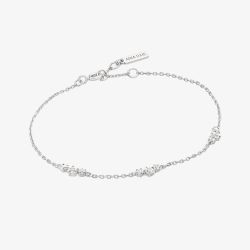 Ania Haie Sterling Silver Cubic Zirconia Cluster Station Bracelet B079-01H