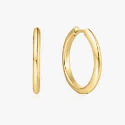 Ania Haie Vogue Maven 14ct Gold Plated Medium Tube Hoop Earrings E062-03G