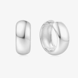 Ania Haie Sunny Sparkler Sterling Silver Medium Chunky Hoop Earrings E064-06H