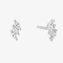 Ania Haie Chill Voyager Sterling Silver Triple Marquise Stud Earrings E063-01H