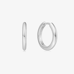 Ania Haie Vogue Maven Sterling Silver Tube Huggie Hoop Earrings E062-01H