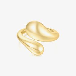 Ania Haie Vogue Maven 14ct Gold Plated Crossover Ring R062-03G