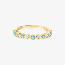 Ania Haie Chill Voyager 14ct Gold Plated Bezel Set Multi Stone Ring R063-01G
