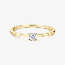 Ania Haie Sunny Sparkler 14ct Gold Plated Cubic Zirconia Stacking Ring R064-01G