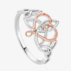 Clogau Fairies Of The Mine Silver Interlocking Ring 3SETL0657