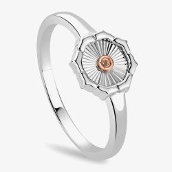 Clogau Silver & 9ct Rose Gold Nos Da Starburst Ring 3SNDA0722