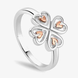 Clogau Silver & 9ct Rose Gold Tree Of Life Heart Ring 3STOL0738