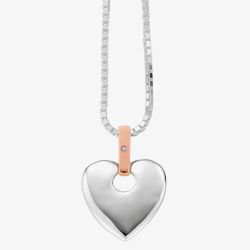 Clogau Silver 9ct Rose Gold Cariad Pendant SCA010