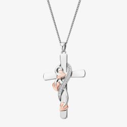 Clogau Tree of Life Cross Vine Pendant Necklace 3STOLCDCP